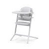 Cybex Lemo 3-in-1 - zestaw wysokiego krzesełka z Baby Set i tacką, regulacja jedną ręką bez narzędzi, od 6 miesięcy • All White