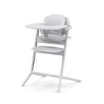 Cybex Lemo 3-in-1 - zestaw wysokiego krzesełka z Baby Set i tacką, regulacja jedną ręką bez narzędzi, od 6 miesięcy • All White