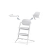 Cybex Lemo 3-in-1 - zestaw wysokiego krzesełka z Baby Set i tacką, regulacja jedną ręką bez narzędzi, od 6 miesięcy • All White