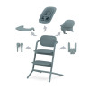 Cybex Lemo 4-in-1 - zestaw wysokiego krzesełka z Bouncerem, Baby Set i tacką, od urodzenia, regulacja jedną ręką bez narzędzi • Stone Blue