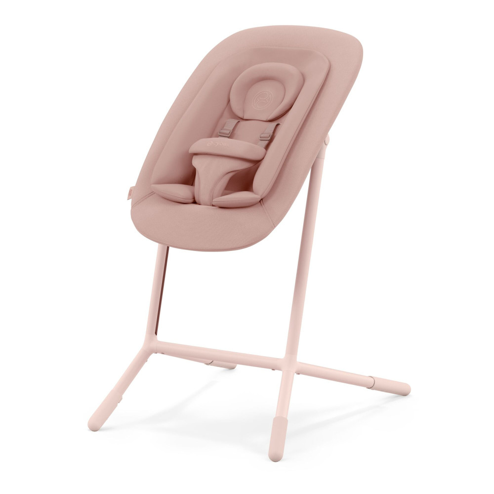 Cybex Lemo 4-in-1 - zestaw wysokiego krzesełka z Bouncerem, Baby Set i tacką, od urodzenia, regulacja jedną ręką bez narzędzi • Pearl Pink