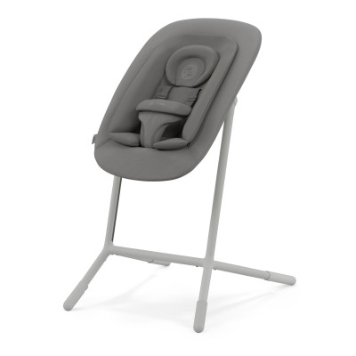 Cybex Lemo 4-in-1 - zestaw wysokiego krzesełka z Bouncerem, Baby Set i tacką, od urodzenia, regulacja jedną ręką bez narzędzi • Suede Grey