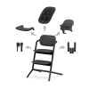 Cybex Lemo 4-in-1 - zestaw wysokiego krzesełka z Bouncerem, Baby Set i tacką, od urodzenia, regulacja jedną ręką bez narzędzi • Stunning Black