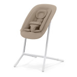Cybex Lemo 4-in-1 - zestaw wysokiego krzesełka z Bouncerem, Baby Set i tacką, od urodzenia, regulacja jedną ręką bez narzędzi • Sand White