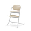 Cybex Lemo 4-in-1 - zestaw wysokiego krzesełka z Bouncerem, Baby Set i tacką, od urodzenia, regulacja jedną ręką bez narzędzi • Sand White