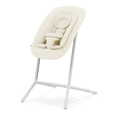 Cybex Lemo 4-in-1 - zestaw wysokiego krzesełka z Bouncerem, Baby Set i tacką, od urodzenia, regulacja jedną ręką bez narzędzi • All White