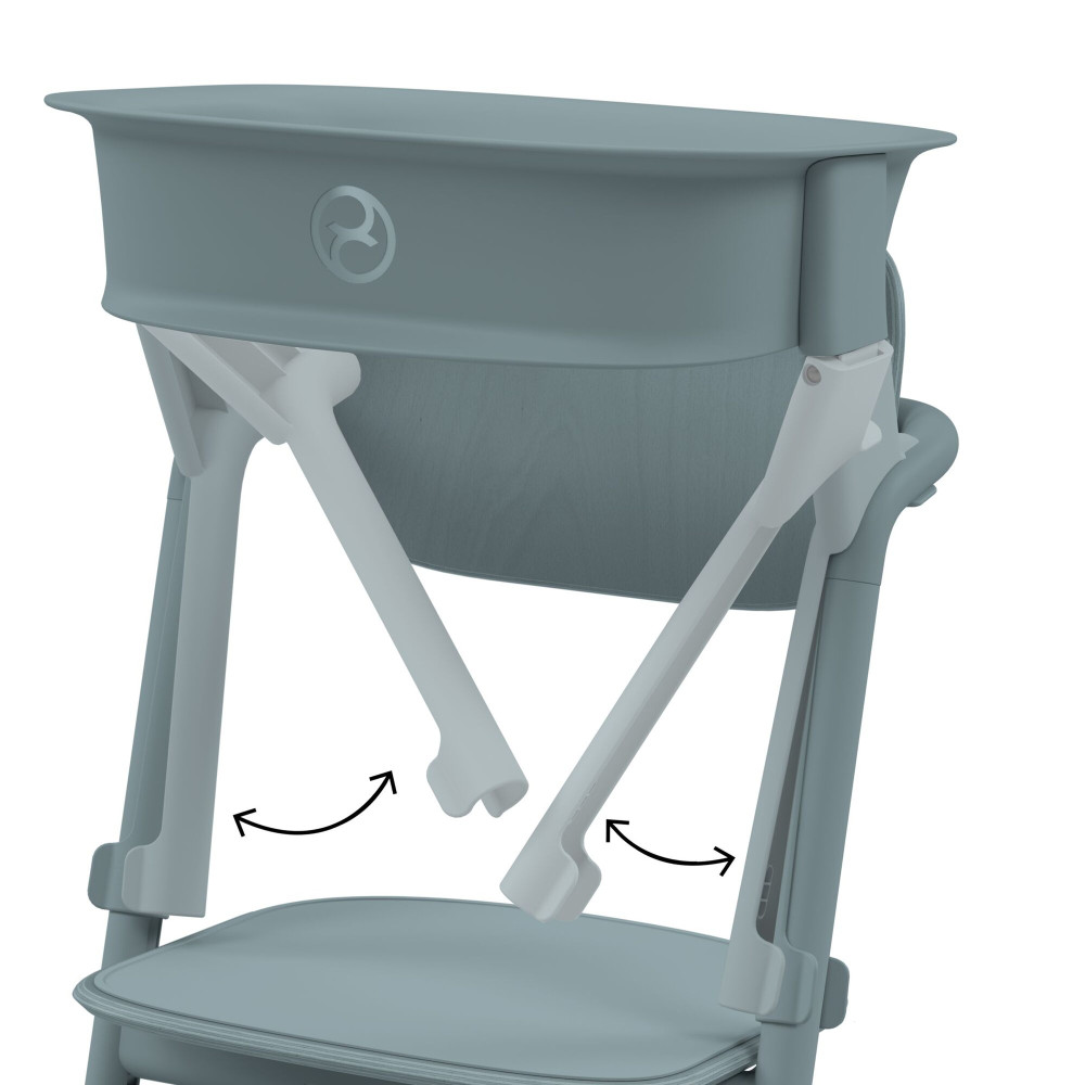 Cybex Lemo Training Tower - dodatek zamieniający krzesełko Lemo w wieżę edukacyjną, od 1 roku, montaż jedną ręką, krzesełko sprzedawane osobno • Stone Blue