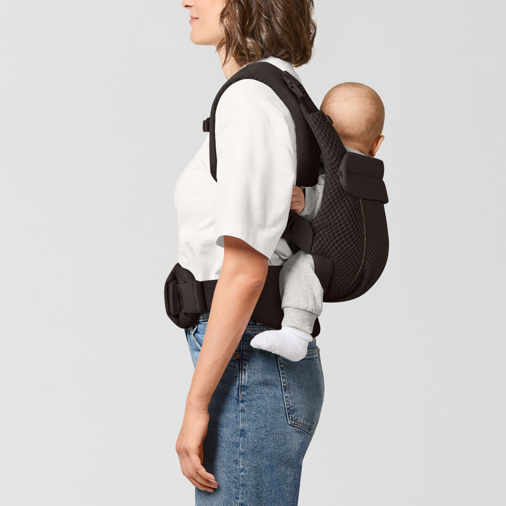 Cybex Amya - ergonomiczne nosidełko dla dzieci od urodzenia do ok. 3 lat, cztery pozycje noszenia, oddychająca siateczka 3D • Chocolate Brown