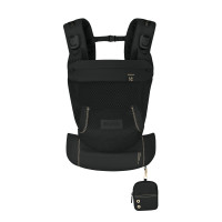 Cybex Laya - ergonomiczne nosidełko dla dzieci od urodzenia do ok. 3 lat, z kieszenią kangurka i odpinaną portmonetką, magnetyczne klamry • Magic Black