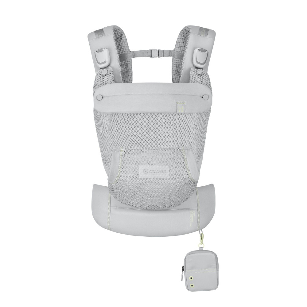 Cybex Laya - ergonomiczne nosidełko dla dzieci od urodzenia do ok. 3 lat, z kieszenią kangurka i odpinaną portmonetką, magnetyczne klamry • Fog Grey