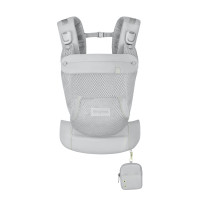 Cybex Laya - ergonomiczne nosidełko dla dzieci od urodzenia do ok. 3 lat, z kieszenią kangurka i odpinaną portmonetką, magnetyczne klamry • Fog Grey