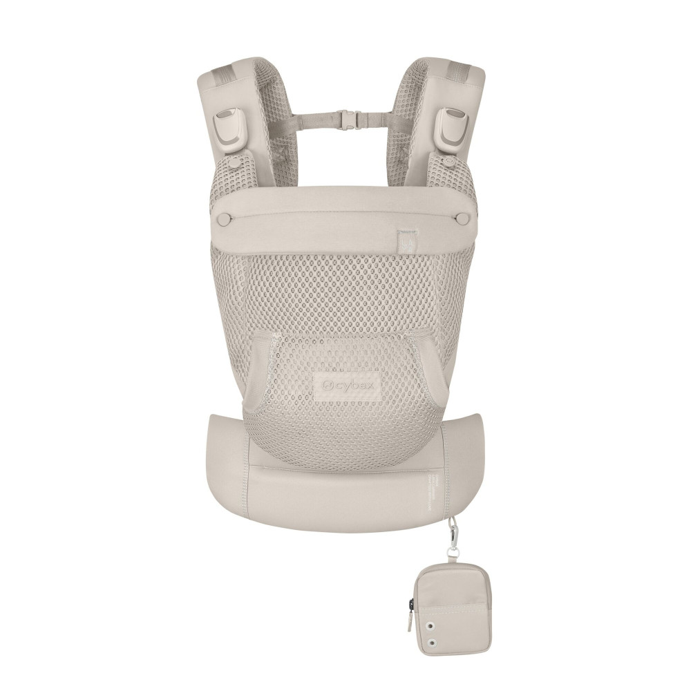 Cybex Laya - ergonomiczne nosidełko dla dzieci od urodzenia do ok. 3 lat, z kieszenią kangurka i odpinaną portmonetką, magnetyczne klamry • Dune Grey