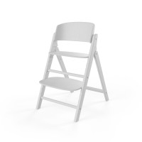 Cybex Click & Fold - składane wysokie krzesło z drewna bukowego, regulowane siedzisko i podnóżek, bez Baby Setu i tacki • All White Cybex Click & Fold - składane wysokie krzesło z drewna bukowego, regulowane siedzisko i podnóżek, bez Baby Setu i tacki • All White