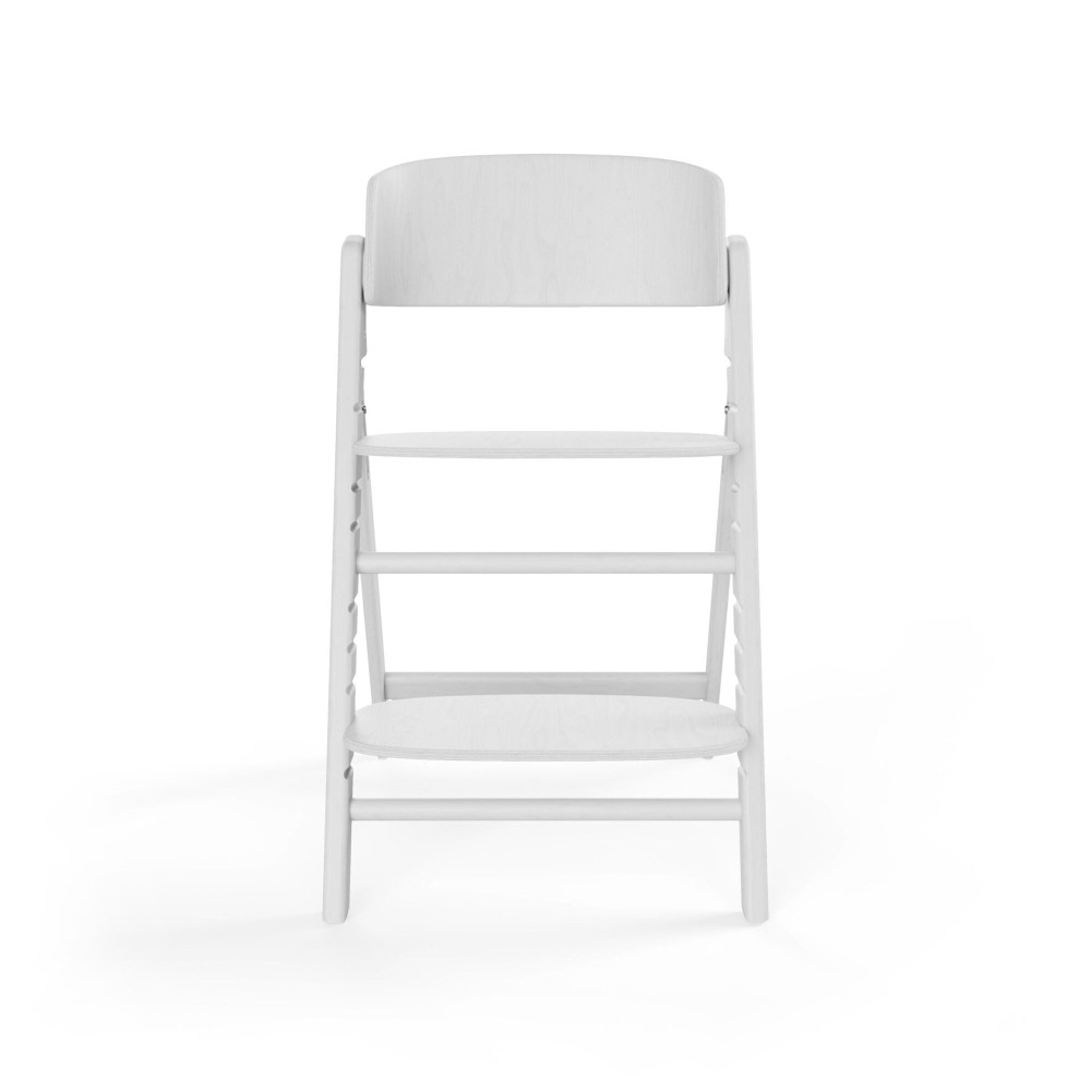 Cybex Click & Fold - składane wysokie krzesło z drewna bukowego, regulowane siedzisko i podnóżek, bez Baby Setu i tacki • All White Cybex Click & Fold - składane wysokie krzesło z drewna bukowego, regulowane siedzisko i podnóżek, bez Baby Setu i tacki • All White