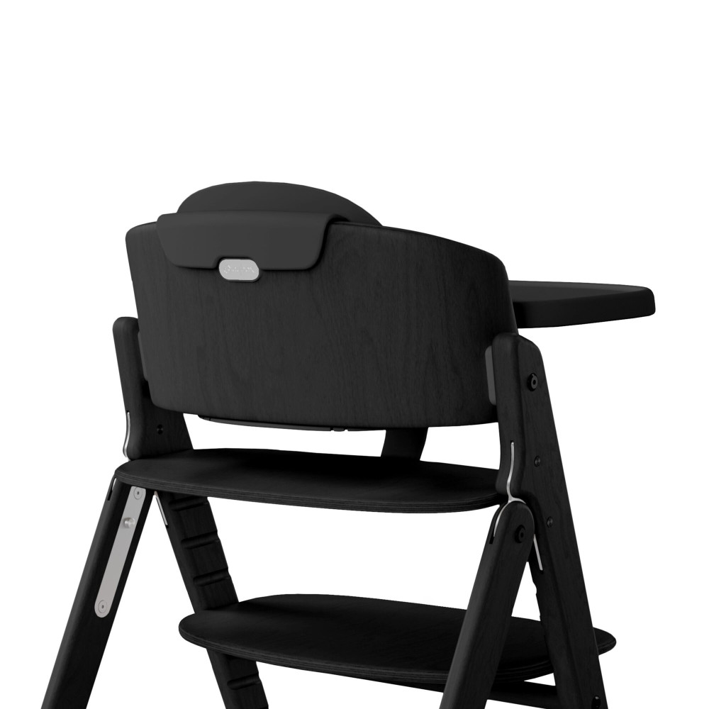 Cybex Click & Fold 3-in-1 - składane krzesełko z drewna bukowego z Baby Setem i tacką, od 6. miesiąca życia, zestaw 3 w 1 • Stunning Black