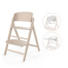Cybex Click & Fold 3-in-1 - składane krzesełko z drewna bukowego z Baby Setem i tacką, od 6. miesiąca życia, zestaw 3 w 1 • All Natural Light