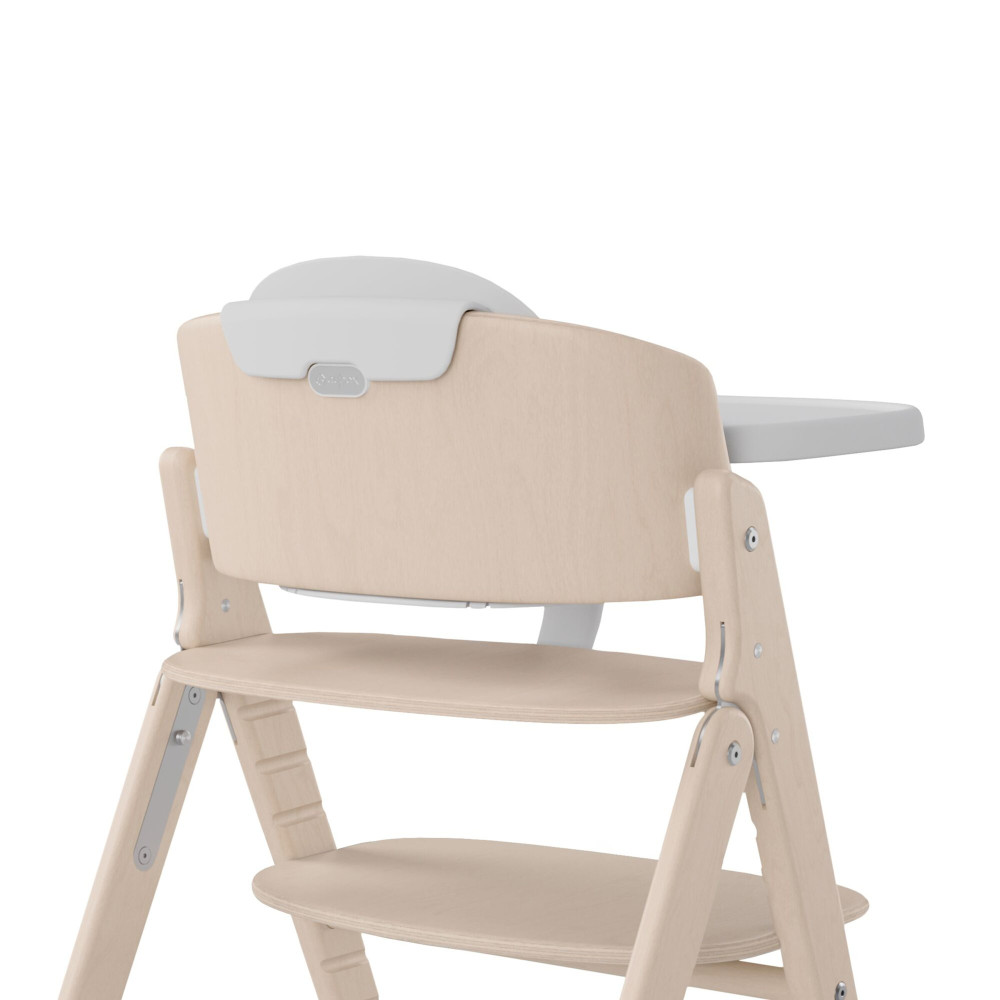 Cybex Click & Fold 3-in-1 - składane krzesełko z drewna bukowego z Baby Setem i tacką, od 6. miesiąca życia, zestaw 3 w 1 • All Natural Light