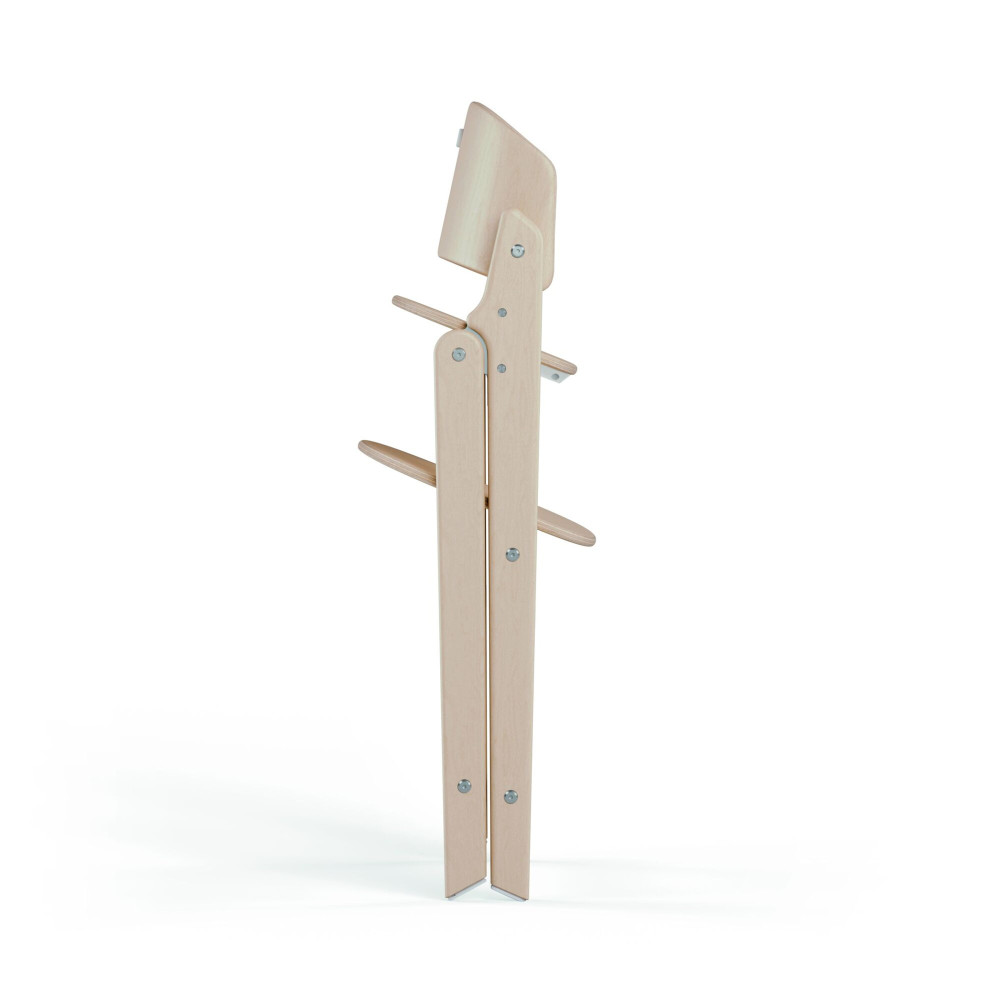 Cybex Click & Fold 3-in-1 - składane krzesełko z drewna bukowego z Baby Setem i tacką, od 6. miesiąca życia, zestaw 3 w 1 • All Natural Light