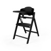 Cybex Click & Fold 4-in-1 - składane krzesełko z drewna bukowego z Baby Setem, tacką i bujaczkiem Gold Bouncer Nest, od urodzenia, zestaw 4 w 1 • Stunning Black