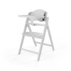 Cybex Click & Fold 4-in-1 - składane krzesełko z drewna bukowego z Baby Setem, tacką i bujaczkiem Gold Bouncer Nest, od urodzenia, zestaw 4 w 1 • All White