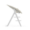 Cybex Click & Fold 4-in-1 - składane krzesełko z drewna bukowego z Baby Setem, tacką i bujaczkiem Gold Bouncer Nest, od urodzenia, zestaw 4 w 1 • All White