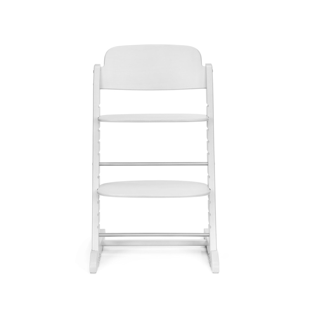 Cybex Iris - wysokie krzesełko z drewna bukowego od 3 lat, regulowane siedzisko i podnóżek • All White