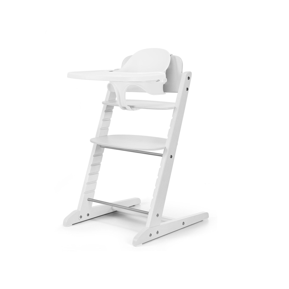 Cybex Iris 3-in-1 - wysokie krzesełko z drewna bukowego z Baby Setem i tacką, od 6. miesiąca życia • All White