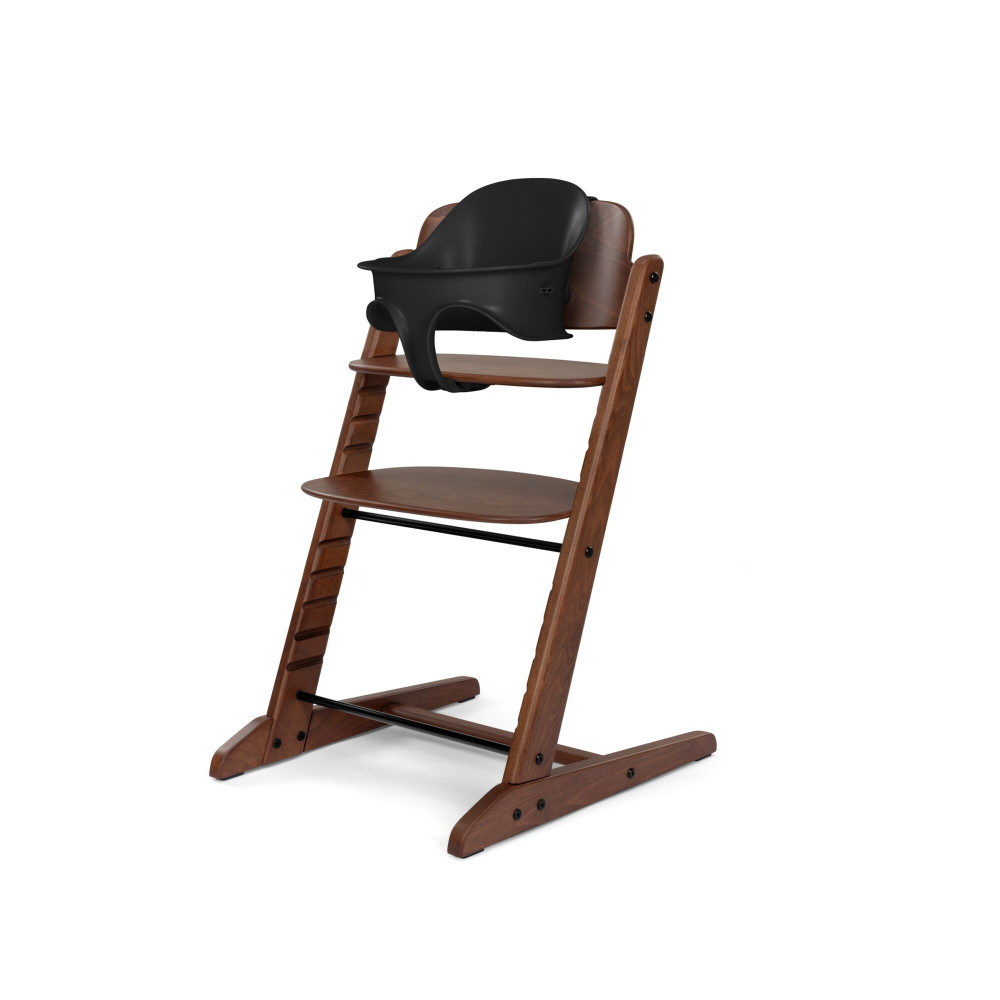 Cybex Iris 3-in-1 - wysokie krzesełko z drewna bukowego z Baby Setem i tacką, od 6. miesiąca życia • All Natural Dark