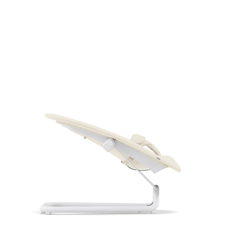 Cybex Gold Bouncer - bujaczek dla niemowląt ze stelażem i regulowanym oparciem, od urodzenia • Canvas White