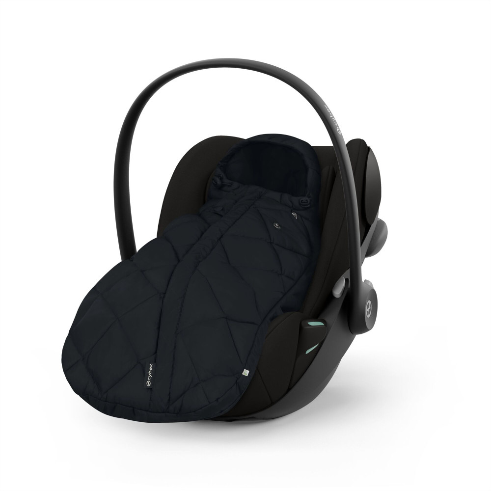 Cybex Snogga Mini 2 - uniwersalny całoroczny śpiworek do fotelika samochodowego dla niemowląt, TOG 4, wypełnienie 3M Thinsulate z recyklingu • Moon Black