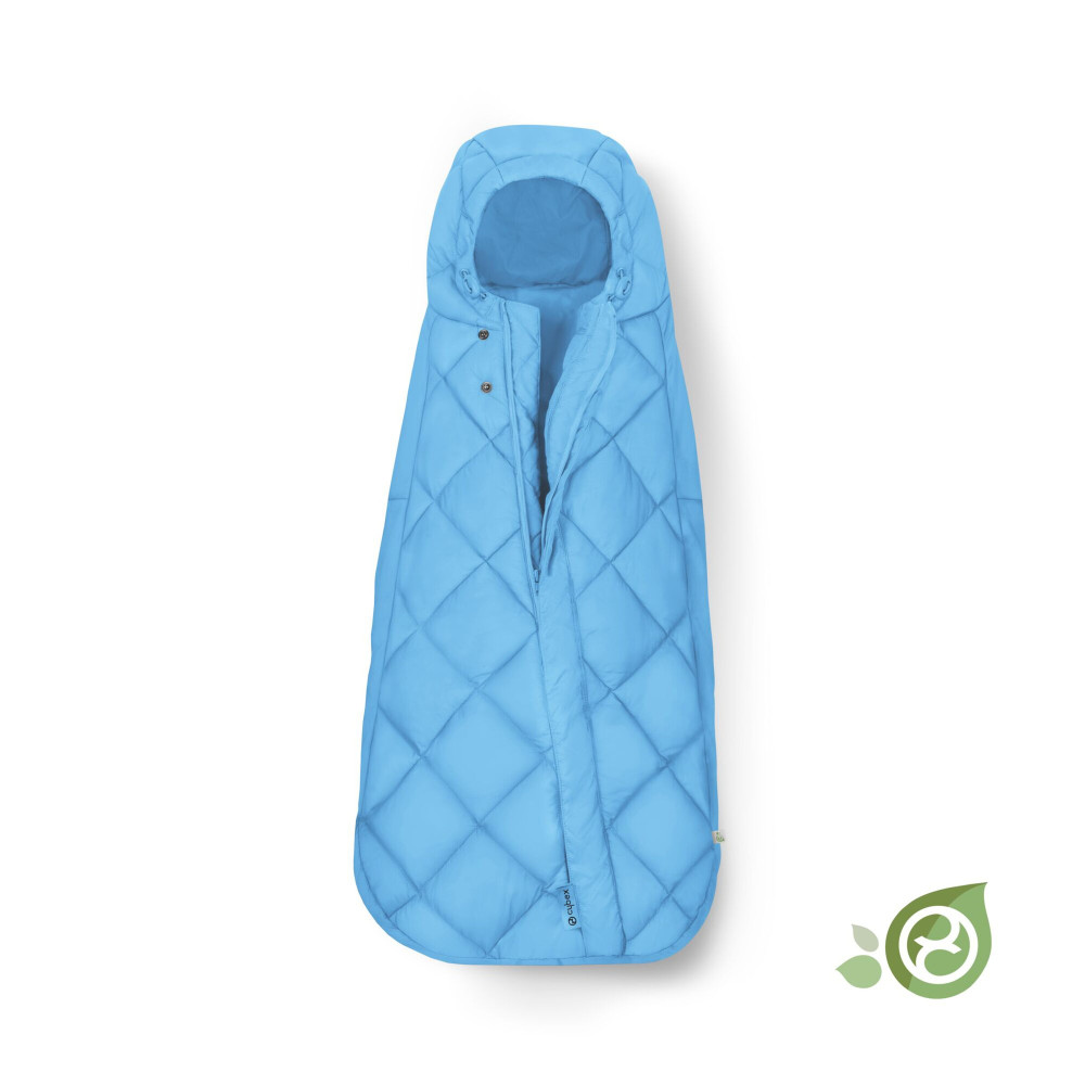 Cybex Snogga Mini 2 - uniwersalny całoroczny śpiworek do fotelika samochodowego dla niemowląt, TOG 4, wypełnienie 3M Thinsulate z recyklingu • Beach Blue