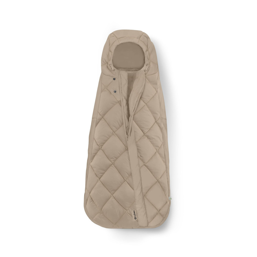 Cybex Snogga Mini 2 - uniwersalny całoroczny śpiworek do fotelika samochodowego dla niemowląt, TOG 4, wypełnienie 3M Thinsulate z recyklingu • Almond Beige