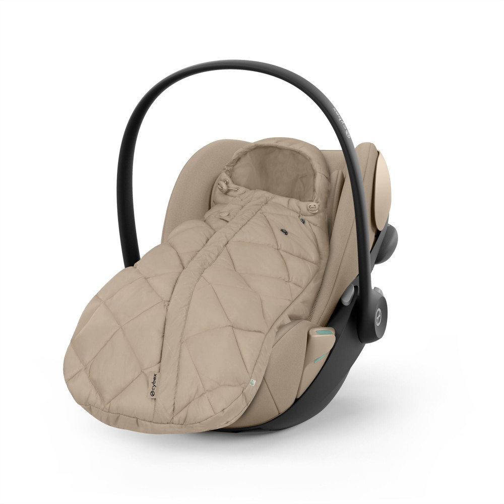 Cybex Snogga Mini 2 - uniwersalny całoroczny śpiworek do fotelika samochodowego dla niemowląt, TOG 4, wypełnienie 3M Thinsulate z recyklingu • Almond Beige