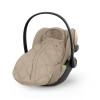 Cybex Snogga Mini 2 - uniwersalny całoroczny śpiworek do fotelika samochodowego dla niemowląt, TOG 4, wypełnienie 3M Thinsulate z recyklingu • Almond Beige