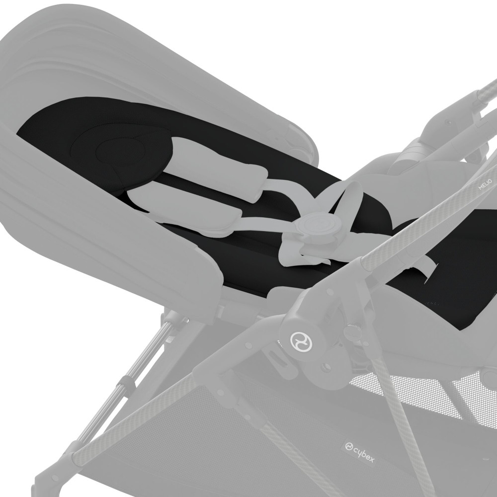 Cybex Newborn Nest - kokon niemowlęcy do wózków z pełnym odchyleniem, z poduszką pod głowę i oddychającą siatką • Black