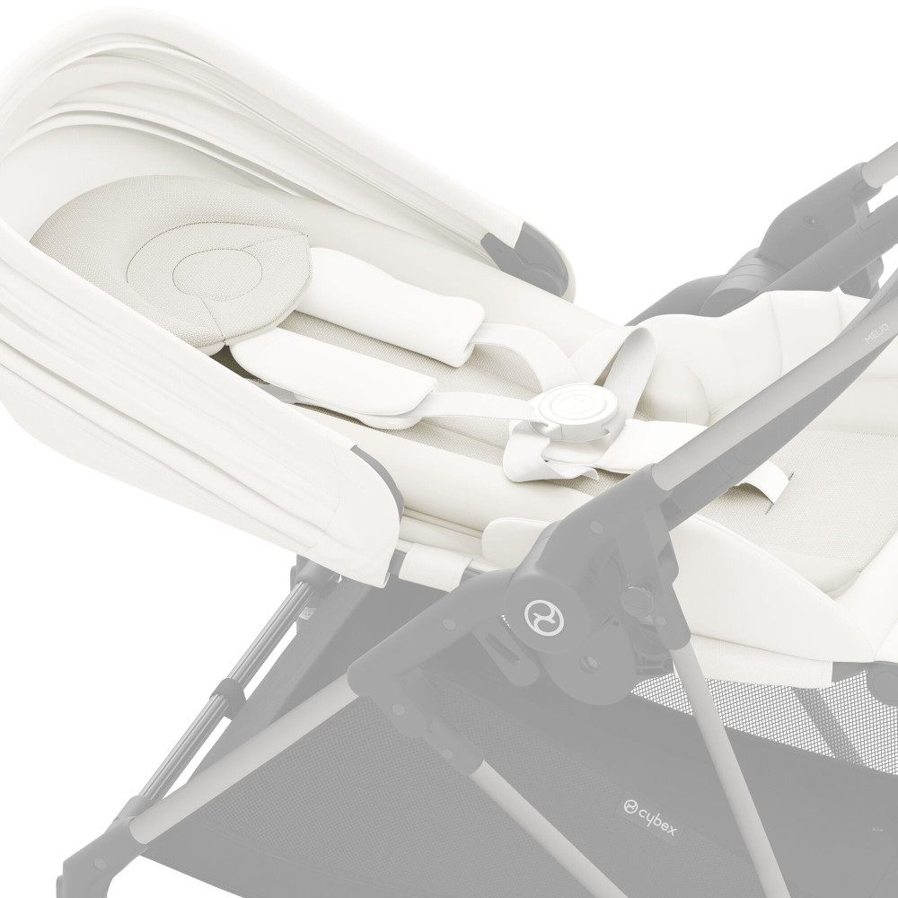 Cybex Newborn Nest - kokon niemowlęcy do wózków z pełnym odchyleniem, z poduszką pod głowę i oddychającą siatką • White