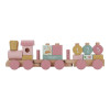 Little Dutch - drewniany pociąg z klockami FSC (LD7354) • Fairy Garden