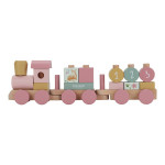 Little Dutch - drewniany pociąg z klockami FSC (LD7354) • Fairy Garden