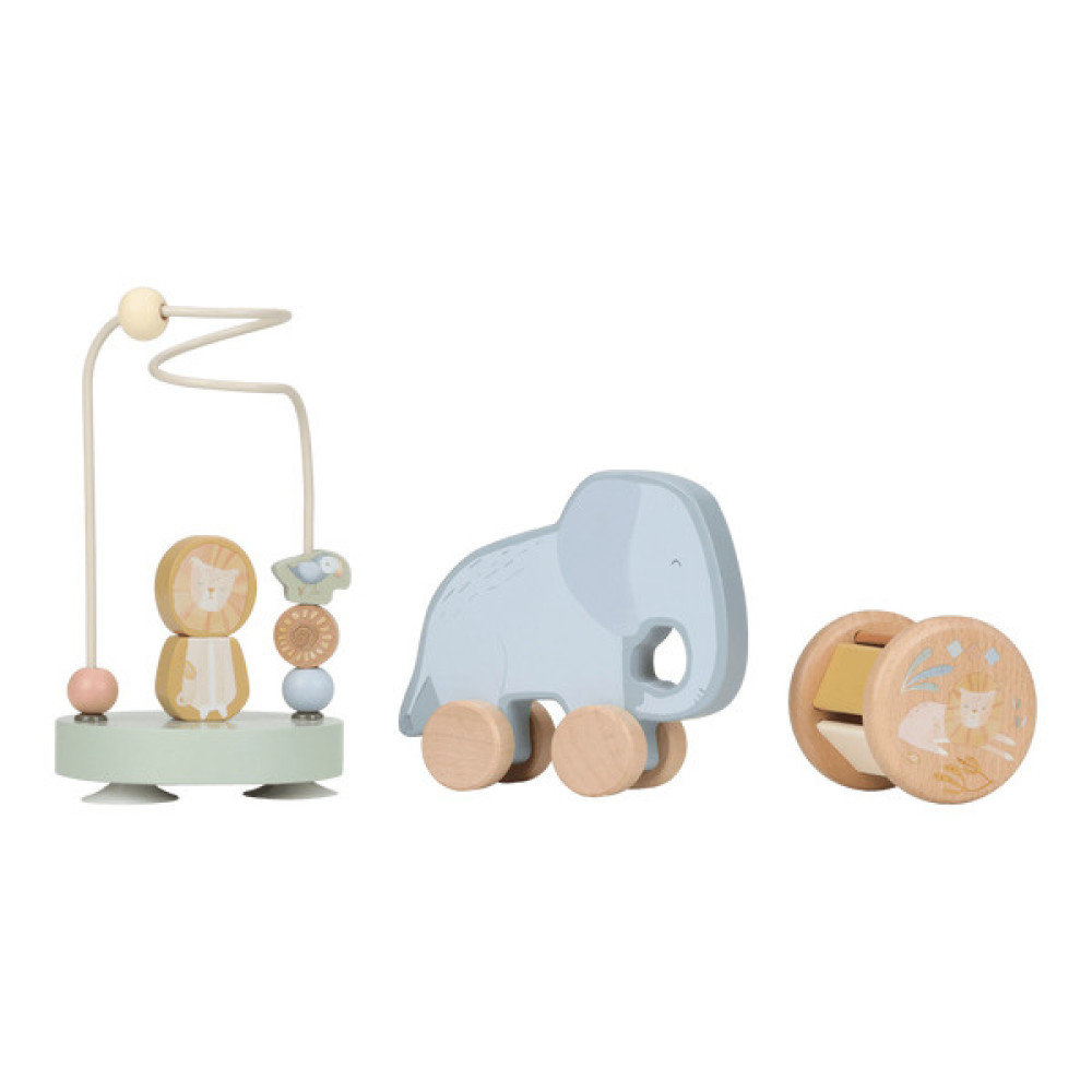 Little Dutch - drewniany zestaw prezentowy Safari Friends (LD7456) • 1 rok+