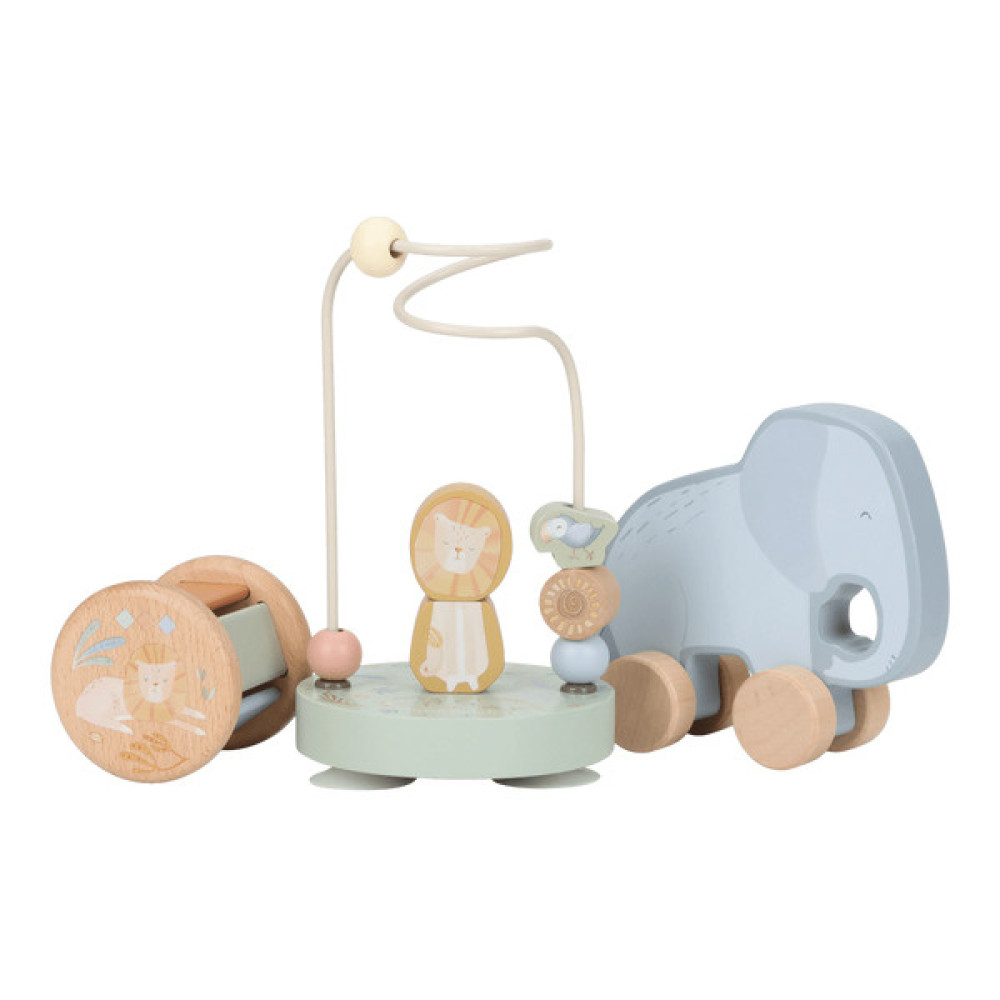 Little Dutch - drewniany zestaw prezentowy Safari Friends (LD7456) • 1 rok+