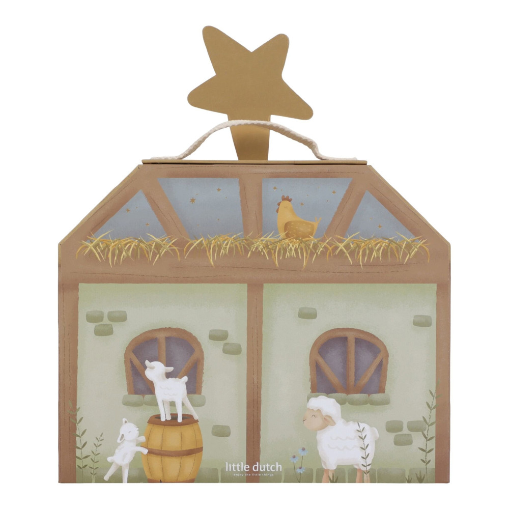 Little Dutch - szopka bożonarodzeniowa w walizce z drewnianymi figurkami FSC (LD4879) • 18 mc+
