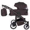 Junama Duo V4 - wózek bliźniaczy 2w1 dla bliźniąt i rodzeństwa rok po roku, tylko 78 cm szerokości, składane gondole • Chocolate