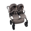 Junama Duo V4 - wózek bliźniaczy 2w1 dla bliźniąt i rodzeństwa rok po roku, tylko 78 cm szerokości, składane gondole • Taupe Cappuccino