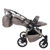 Junama Duo V4 - wózek bliźniaczy 2w1 dla bliźniąt i rodzeństwa rok po roku, tylko 78 cm szerokości, składane gondole • Taupe Cappuccino