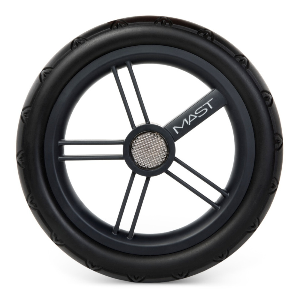Mast M4x Plus - terenowy wózek spacerowy z kołami High Performance, amortyzacja czterech kół, rączka z wegańskiej skóry • Dark Grey
