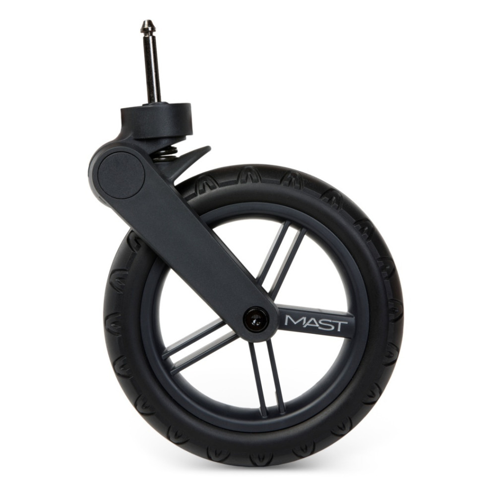 Mast M4x Plus - terenowy wózek spacerowy z kołami High Performance, amortyzacja czterech kół, rączka z wegańskiej skóry • Dark Grey