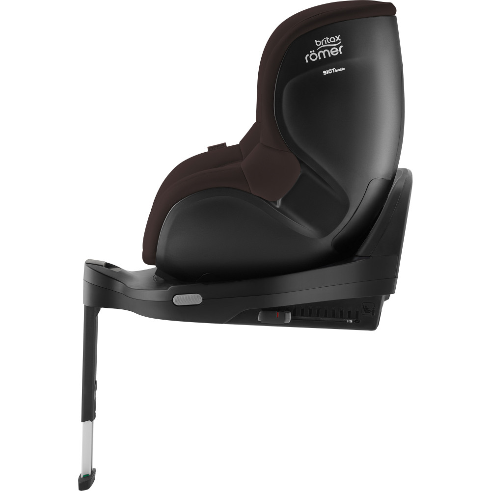 Britax Romer Dualfix PRO M - obrotowy fotelik samochodowy (3m - 4lat / 61 - 105cm), montaż tyłem lub przodem do kierunku jazdy, ISOFIX z podpórką, ochrona boczna • LUX Chocolate