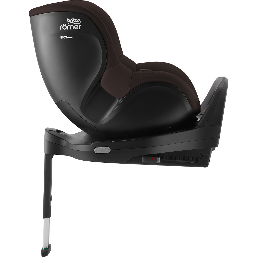 Britax Romer Dualfix PRO M - obrotowy fotelik samochodowy (3m - 4lat / 61 - 105cm), montaż tyłem lub przodem do kierunku jazdy, ISOFIX z podpórką, ochrona boczna • LUX Chocolate