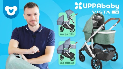 UPPAbaby Vista V2 - wózek wielofunkcyjny 2w1 z opcją rok po roku i dla bliźniąt • Gregory