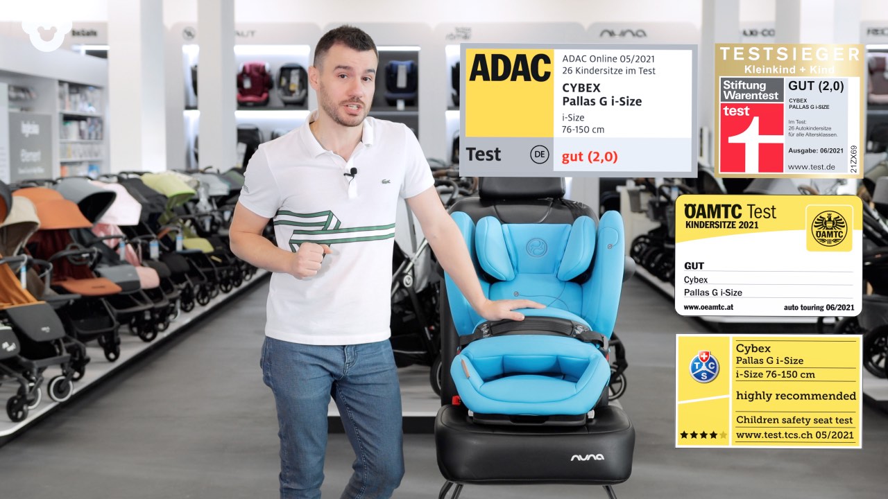 Ocena bezpieczeństwa ADAC fotelika samochodowego Cybex Pallas G i-Size